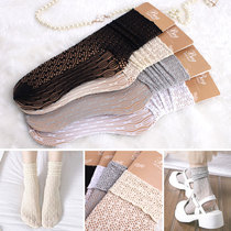Pile Socks Socks Woman Korean Spring Summer Thin Money Day Series Sweet Retro Agaric side lace hollowed out midcylinder Sox stockings