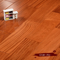 Pure solid wood floor imported dragon and phoenix sandalwood natural wild oak antique teak color log solid wood floor disc bean