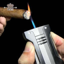 Yujitang Direct Spray Lighter Windproof Lighter Creative Personality Inflatable Portable Set for Cigar
