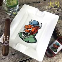 Yuegatang Zodiac ashtray cigar living room ceramic large home retro personality ashtray home Creative