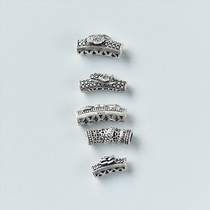 S925 silver hollow carved elbow pipe silver accessories DIY wearing bracelet necklace accessories Thai silver made of old material