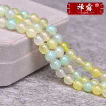 Zen Dew apple green agate scattered beads semi-finished DIY handmade beaded material female jewelry accessories crystal bracelet