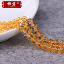 Zen Lu artificial citrine 128 faceted loose beads semi-finished diy handmade beaded crystal bracelet jewelry accessories