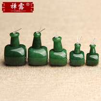 Zen Dew green chalcedony Tibetan tee tee necklace Buddha head pagoda King Kong Bodhi 108 beads accessories