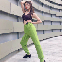 miu dance latin dance clothes are all-match showing thin legs long legs waist and feet exercise clothes for daily wear