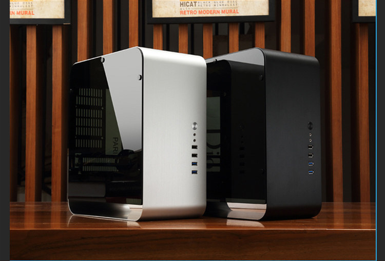 乔思伯umx1-plus侧透版本 银色 mini-itx机箱(支持itx主板/全铝外壳