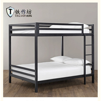 Bunk bed Bunk bed Iron frame bed Adult Apartment Two-story bed Student Dormitory Bunk bed Iron bed Double