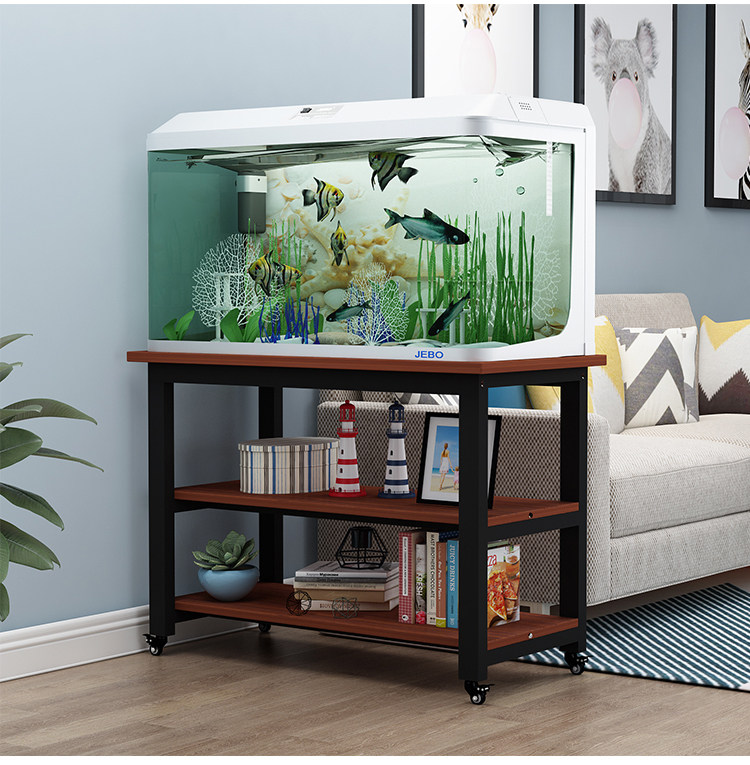 鱼缸架子底座带滑轮可移动客厅简约金属龟缸桌草缸架鱼缸柜子底柜