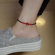 Anklet female 2021 new original design braided cow life year red rope hand rope male best friend couple bracelet simple