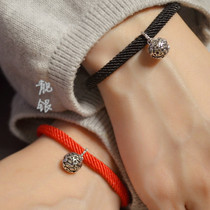 Ring you sterling silver sound Bell knitting red rope boy student couple hand rope female pair