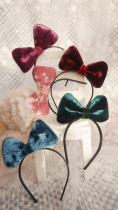 (Zan)(vendor) BJD 1 3 1 4 available round drum retro velvet bow headgear