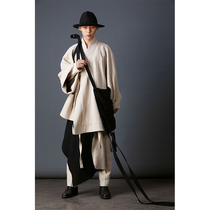 VAPOURBLUE niche original dark fringed texture linen deformed structure single shoulder messenger bag