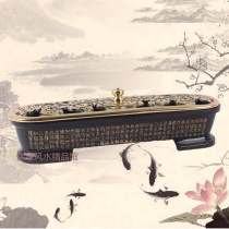 Incense burner Taiwan craft double-sided Buddha character heart Meridian Lotus censation burner incense burner line pure copper incense burner ornaments