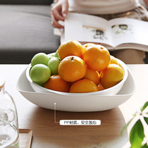 Petal creative multi-functional double hollow fruit plate washing fruit drain basket Household living room coffee table fruit basin
