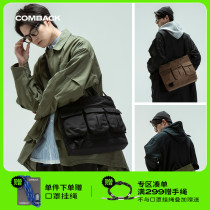 COMBACK Original Fashion Tooling Single Shoulder Bag Magic Sticker Containing Mens Sports Casual Diagonal Satchel Waterproof Male Tide