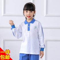 Original Shenzhen unified primary school uniform Women's spring and autumn sportswear Supporting long sleeved blouse T-shirt