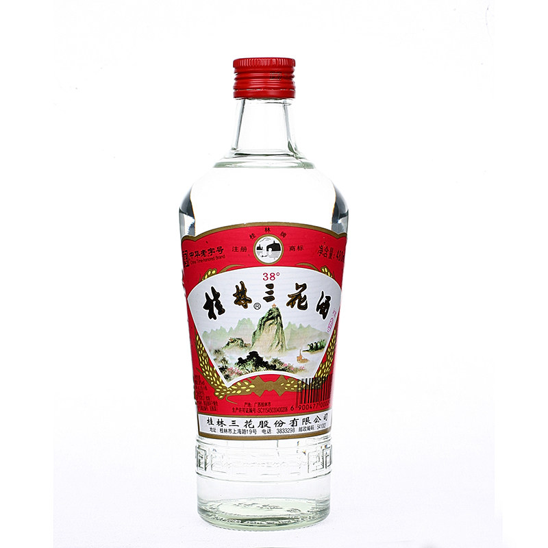 广西桂林桂林特产三花酒38度浓醇白酒低度酒米香型 白酒