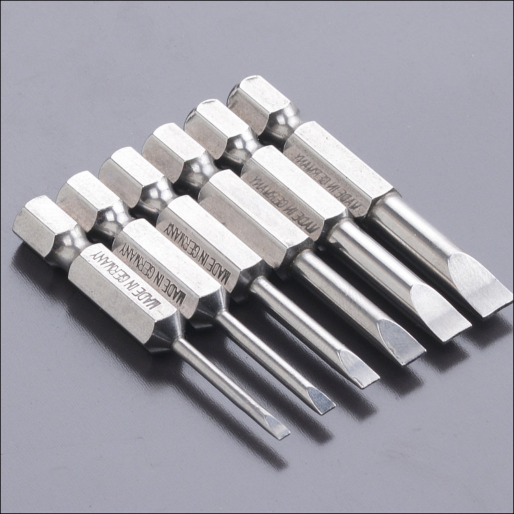 五金工具【加硬】s2材料 一字批头 平口套装起子头 螺丝刀头 风批