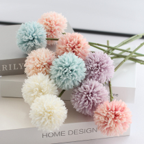 Single silk flower plastic fake flower decoration bouquet simulation flower living room decoration hydrangea ping-pong chrysanthemum small ball dandelion