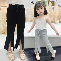 Girls  casual flared pants Baby fashion pants Micro-flared pants Summer new foreign style summer childrens long pants tide