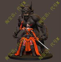 Bella and Beast split 3D printing model data stl character hand obj high-precision material file