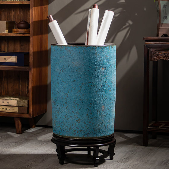 Jingdezhen ceramic hand-painted light luxury floor-standing vase calligraphy and painting cylinder scroll cylinder living room office calligraphy and painting storage ornaments
Jingdezhen ceramic hand-painted light luxury floor-standing vase calligraphy and painting cylinder scroll cylinder living room office calligraphy and painting storage ornaments