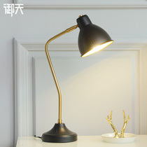Desk lamp bedroom Nordic ins Wind bedside lamp modern fashion simple room study desk lamp LED long arm lamp
