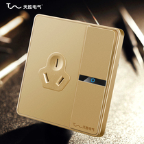 Tiansheng Electric 86 socket with switch single open one open 16A double control three hole socket air conditioning socket with switch