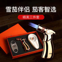 Cigar scissors tool set Lighter cigar cutter set Cuban cigar accessories Imported cigar gift box