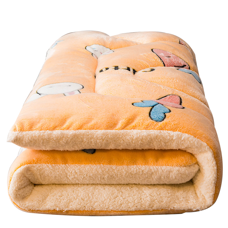 thiened cashmere mattress, soft cushion, warm cotton bed, sponge couch, rice bed, dormitory, plush quilt in winter