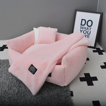 Love handcrafted double-sided rabbit fur blanket dog den quilt Teddy Pet dog dog cat blanket warm in winter