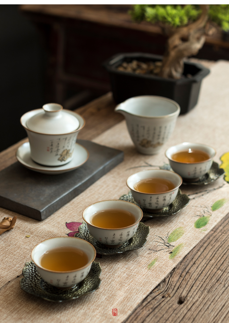 建盏主人杯月白汝窑茶杯家用开片可养主人杯品茗杯大容量茶盏建盏