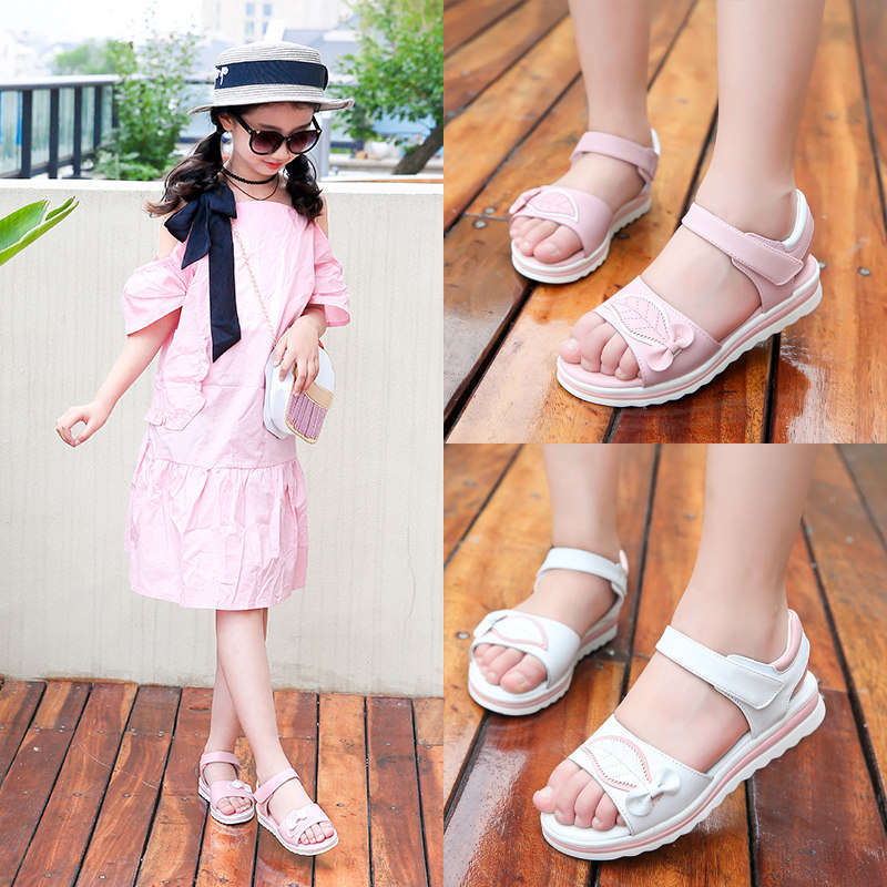 女童凉鞋2018新款韩版夏季时尚小女孩公主鞋儿童凉鞋女休闲平底鞋