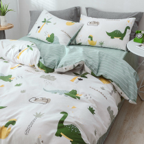 Cartoon childrens four-piece set bed sheet boy cotton cotton sheets people quilt cover Girl bedding three 4-piece set 3