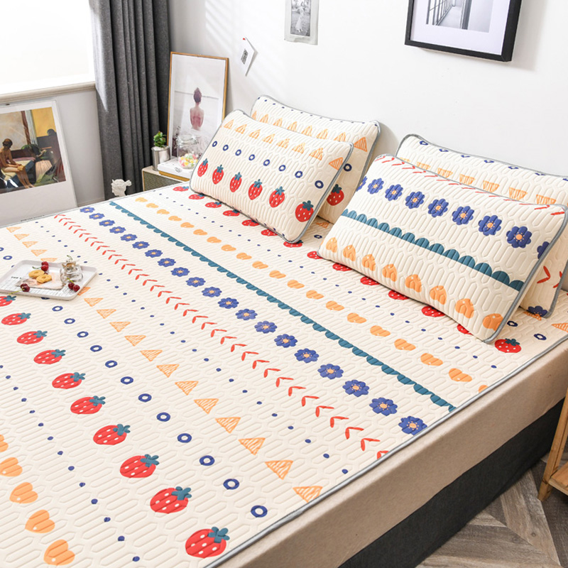 thailand latex mat 1.8m bed three piece set summer washable folding ice silk mat 1.2.0m 1.5 summer