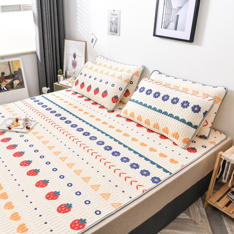 thailand latex mat 1.8m bed three piece set summer washable folding ice silk mat 1.2.0m 1.5 summer