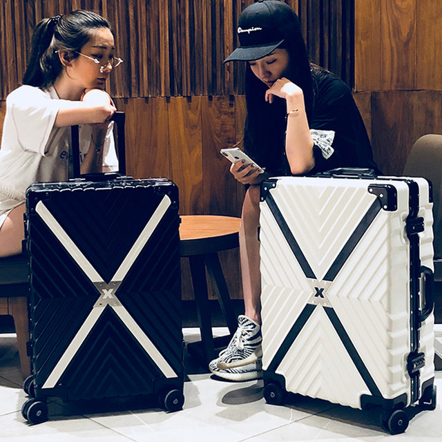 Lu Sidi luggage trolley caster female Korean version of a small fresh students password aluminum frame suitcase luggage Lu Sidi luggage trolley caster female Korean version of a small fresh students password aluminum frame suitcase luggage
