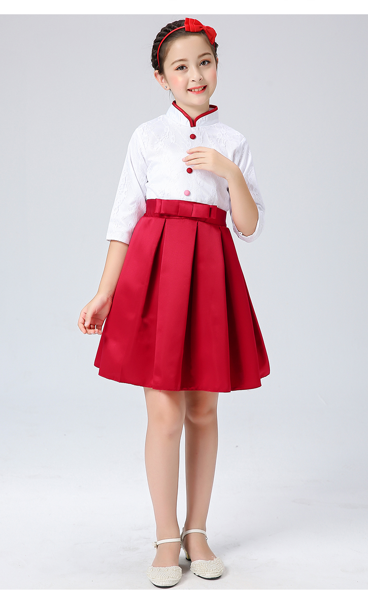 幼儿朗诵表演服装男女礼服秋冬主持人套装儿童演出服小学生合唱服