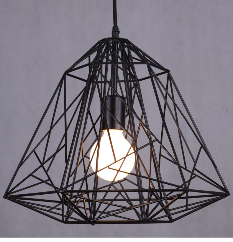 阿迪丽达工业风吊灯铁艺loft北欧宜家钻石创意酒吧餐厅美式吊灯具_家