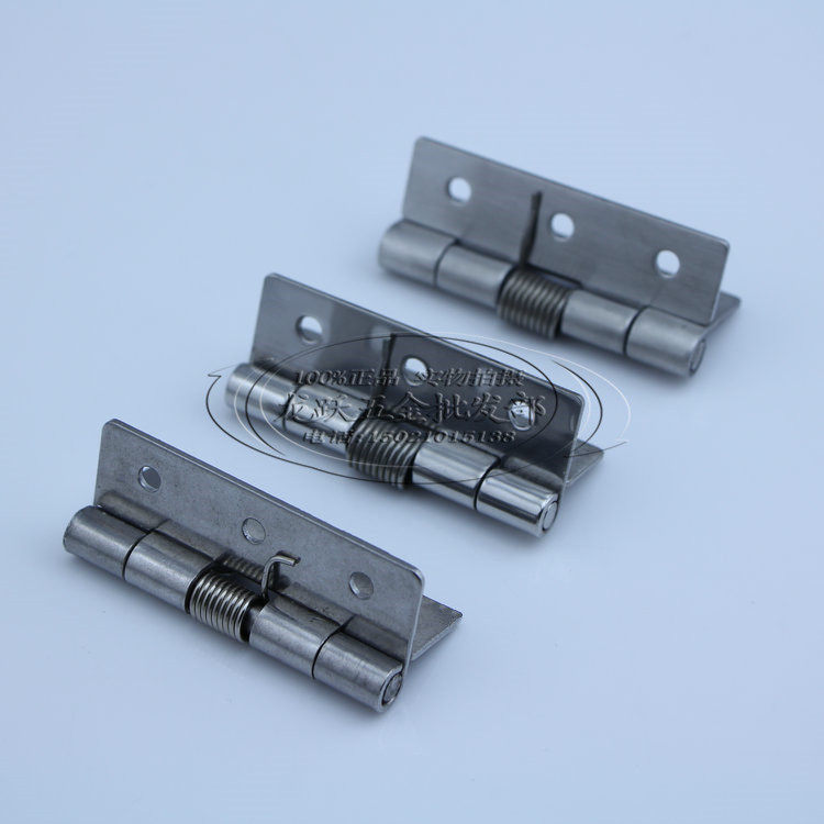 2.5寸不锈钢304弹簧合页铰链cl253-6j铰链自动关门回位木箱小活页
