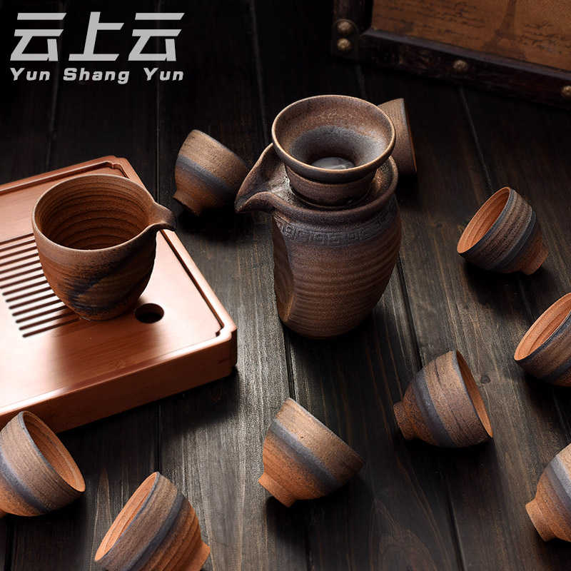 Cloud Cloud retro ceramic cups master cup manual single CPU ceramic cup sample tea cup coarse pottery cup kung fu tea set