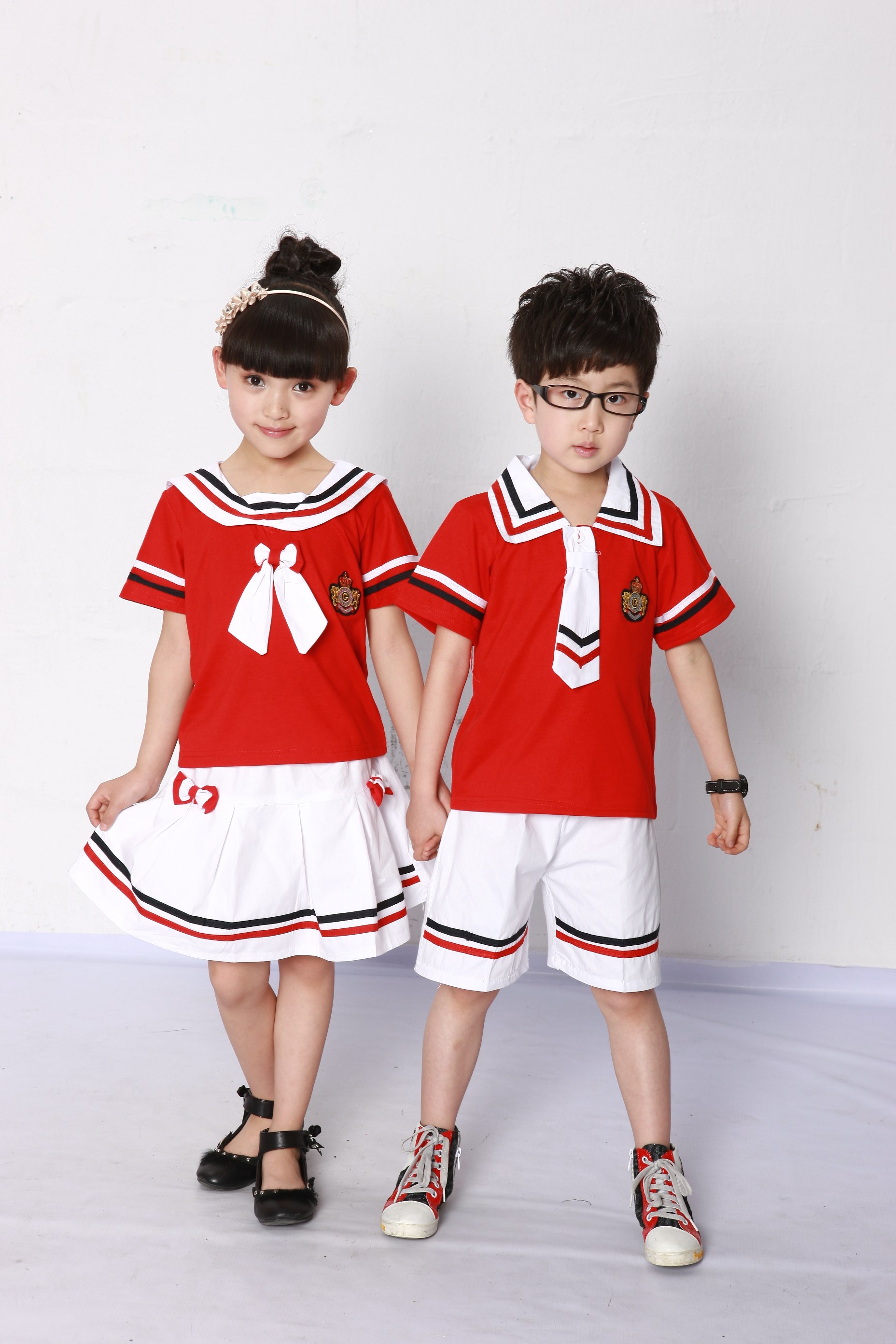 幼儿园园服夏装儿童校服套装 短袖演出服夏季新款小学生班服批发