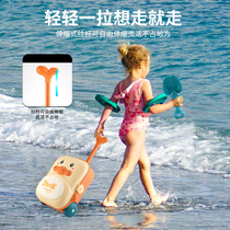 Childrens shovel beach toy set bucket play sand tool cart child baby beach digging sand pool whale