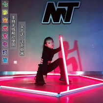 Charging lamp Handheld wireless removable long strip portable colorful photography light painting shake sound shooting led lamp