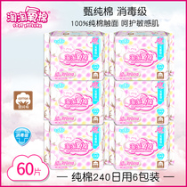 Taotao oxygen cotton sanitary napkin female whole box non-fragrant daily use 240mm6 bags wholesale pure cotton girl student aunt towel