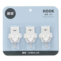 Cartoon sticky hook hook strong viscose free punching load-bearing no trace nail-free hook wall dormitory white gray sticker hook