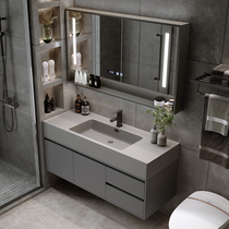 Light Extravagant Bath Room Cabinet Mirror Cabinet Combination Nordic Modern Rock Integrated Wash Wash Wash Basin Toilet Terrace Basin Wash table