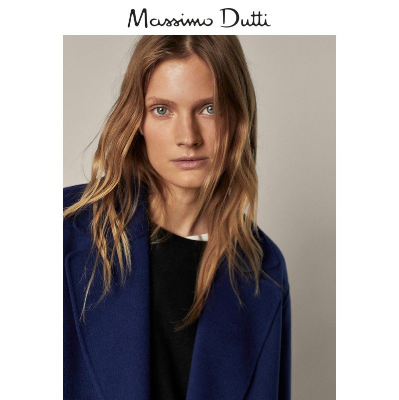 当季特惠 massimo dutti女装 商场同款 短款羊毛女士大衣外套