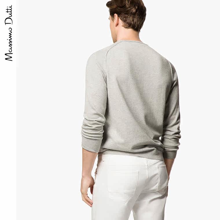 春夏特惠 Massimo Dutti 男装 圆领针织衫 00933043812