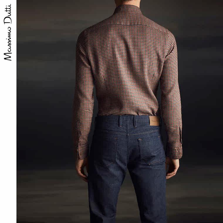 Massimo Dutti 男装 限量版格子衬衫 00150370600